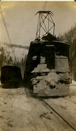 Locomotive 10228 arriving in Avery, March 23, 1917