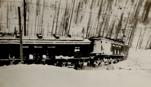 View of Locomotive 10218 from hillside.