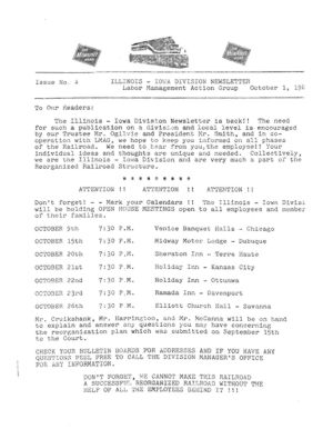 October, 1981 Newsletter