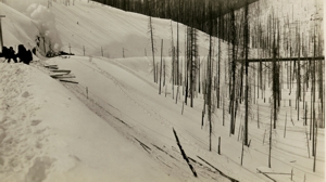 View of slide, Rotary and Dominion Creek Bridge