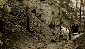 Rock slide near Avery.