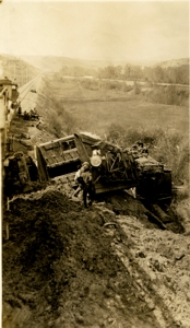 View from top of mud slide