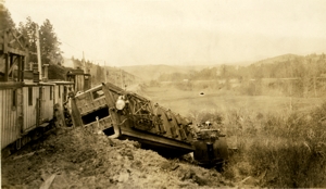 View from top of mud slide