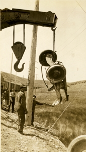 Remains of forward engine truck